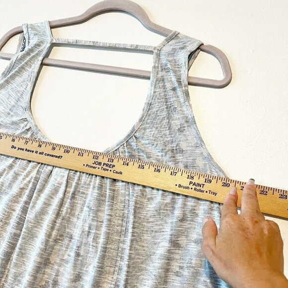 LUCKY Brand Boho flowy Tank Top SMALL Pleated in Allure gray sleeveless NEW - Picture 6 of 11